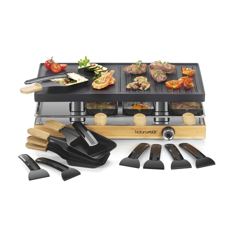 Naturamix RAC.WOOD-8, Set à raclette