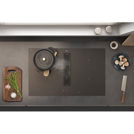 Wesco WKA 83 Piana Plus circuit fermé avec PlasmaMade, Plan de cuisson aspirant noir mat circuit fermé (4013957-610)