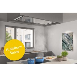 Wesco EVRE-L Alto 120 inox, verre blanc alu, évacuation, plafonnier avec éclairage (4013733-001)
