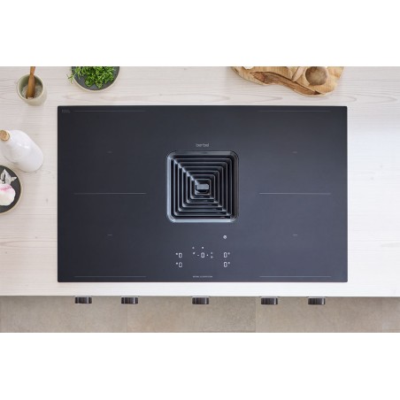 Berbel BKA 83 DLA circuit fermé avec charbon actif, Plan de cuisson aspirant Downline Advance noir mat  (4013760-210)