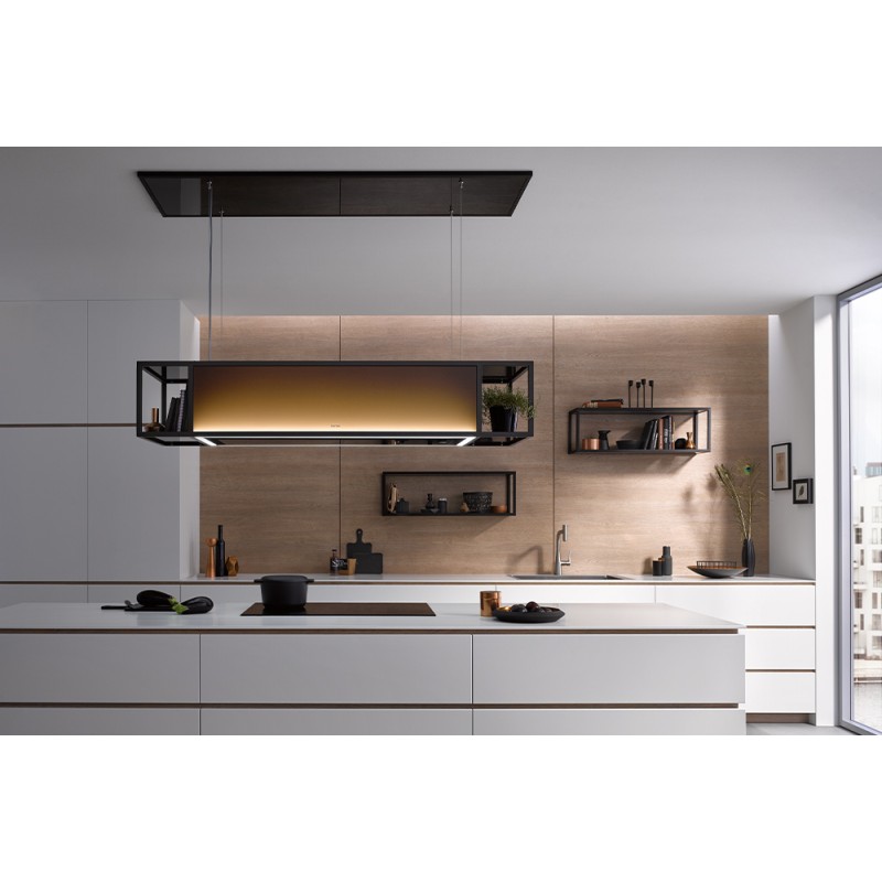 Berbel BIH 140 SKF noir, Permalyt, Hotte ascenseur Skyline Frame avec tablar circuit fermé (4011700-520)