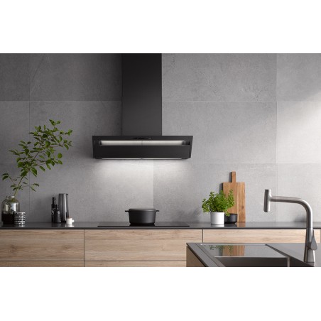 Berbel BKH 90 FO noir mat circuit fermé avecPermalyt, Hotte oblique Formline circuit fermé (4011581-520)