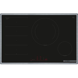Bosch PXE845HC1E, Série 8, Table de cuisson à induction, 80 cm, Noir, avec cadre