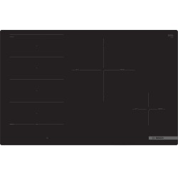 Bosch PXE801DC1E, Série 8, Table de cuisson à induction, 80 cm, Noir, design affleuré