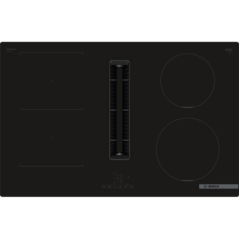 Bosch PVS801B16E, Série 4, Table de cuisson induction avec hotte aspirante intégrée, 80 cm, design affleuré