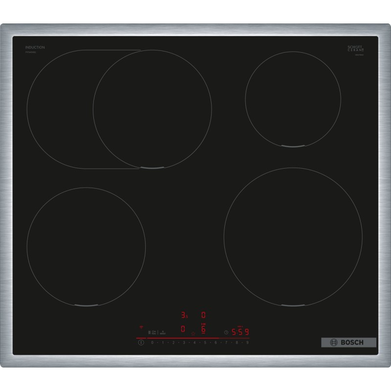 Bosch PIF645HB1E, Série 6, Table de cuisson à induction, 60 cm, avec cadre