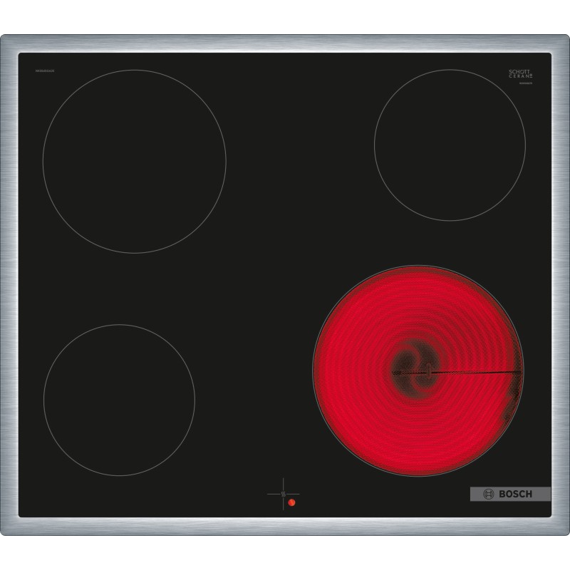 Bosch NKE645GA2C, Série 4, Table de cuisson électrique, 60 cm, avec cadre