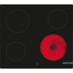Bosch NKE611GA2E, Série 4, Table de cuisson électrique, 60 cm, Noir, sans cadre