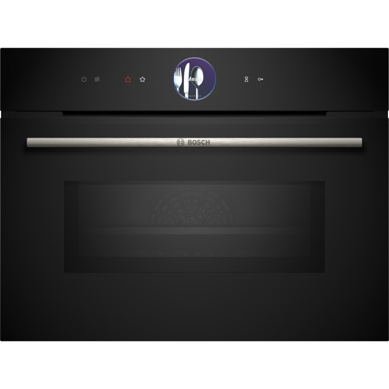 Bosch CMG7761B1, Série 8, Four compact encastrable avec fonction micro-ondes, 60 x 45 cm, Noir