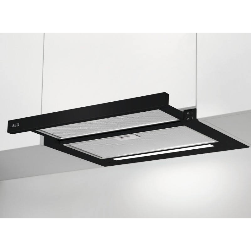 AEG ADF6062BB, Hotte à visière plate en verre