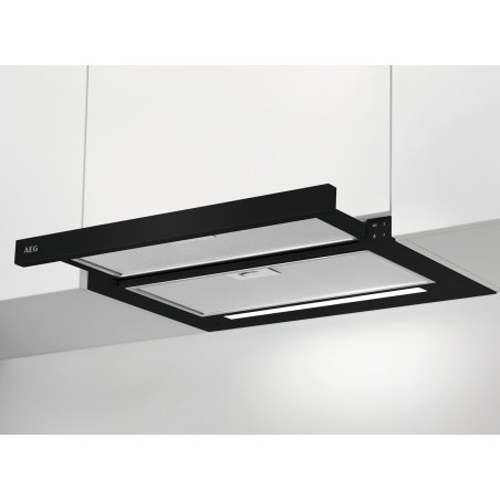 AEG ADF6062BB, Hotte à visière plate en verre