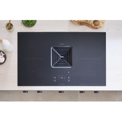 Berbel BKA 83 DLA circuit fermé avec charbon actif, Plan de cuisson aspirant Downline Advance noir mat  (4013760-210)