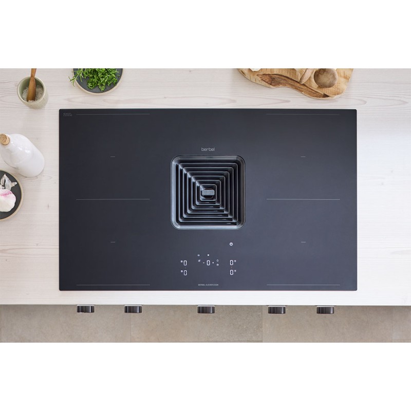 Berbel BKA 83 DLA évacuation , Plan de cuisson aspirant Downline Advance noir mat  (4013760-010)