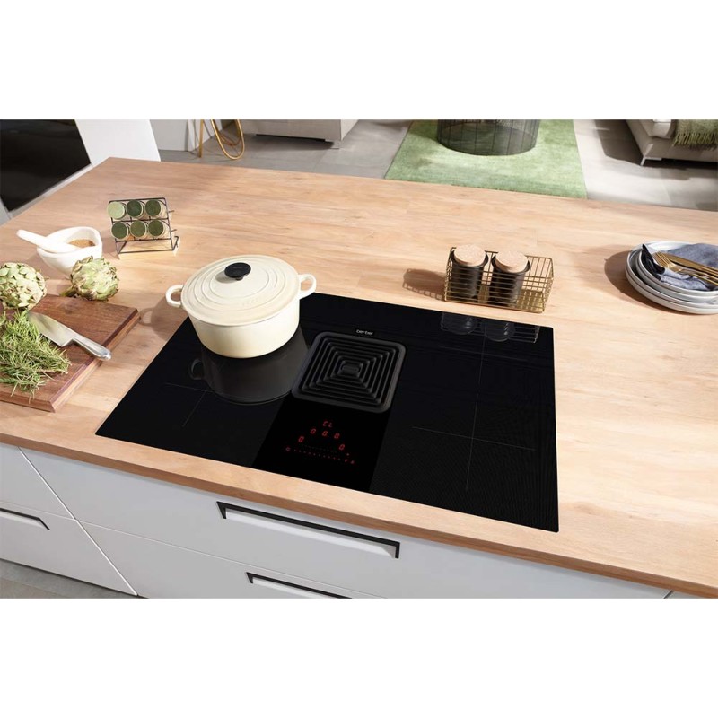 Berbel BKA 83 DLC circuit fermé avec charbon actif, Plan cuisson aspirant induction Downline Compact  (4013759-200)