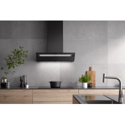Berbel BKH 90 FO noir mat circuit fermé avecPermalyt, Hotte oblique Formline circuit fermé (4011581-520)