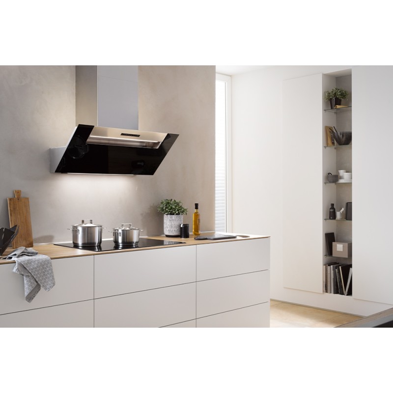 Berbel BKH 70 EG-2 noir circuit fermé a. charbon actif, Hotte oblique Ergoline (4011573-220)