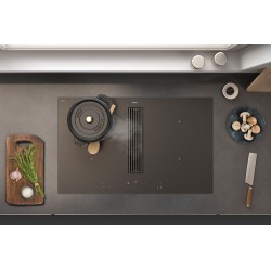 Wesco WKA 83 Piana Plus circuit fermé avec PlasmaMade, Plan de cuisson aspirant noir mat circuit fermé (4013957-610)