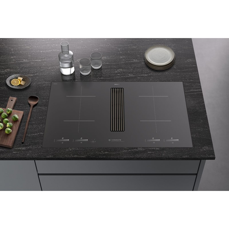 Wesco WKA 83 Piana Pro circuit fermé avec PlasmaMade, Plan de cuisson aspirant noir mat Plasma (4013956-610)